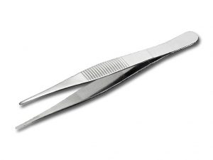 Pincet stompe punt 12,5cm RVS
